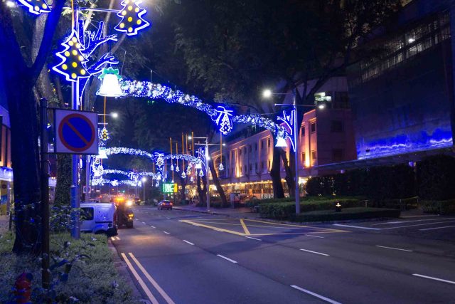 Christmas decorations on Orchard Road