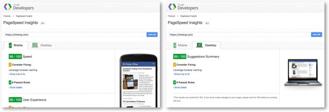 PageSpeed Insights for ZitSeng.Com