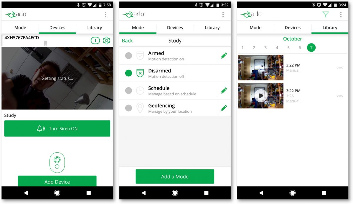 arlo continuous recording local